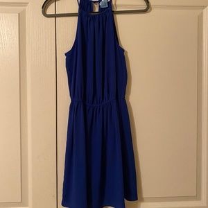 Royal Blue Halter Dress